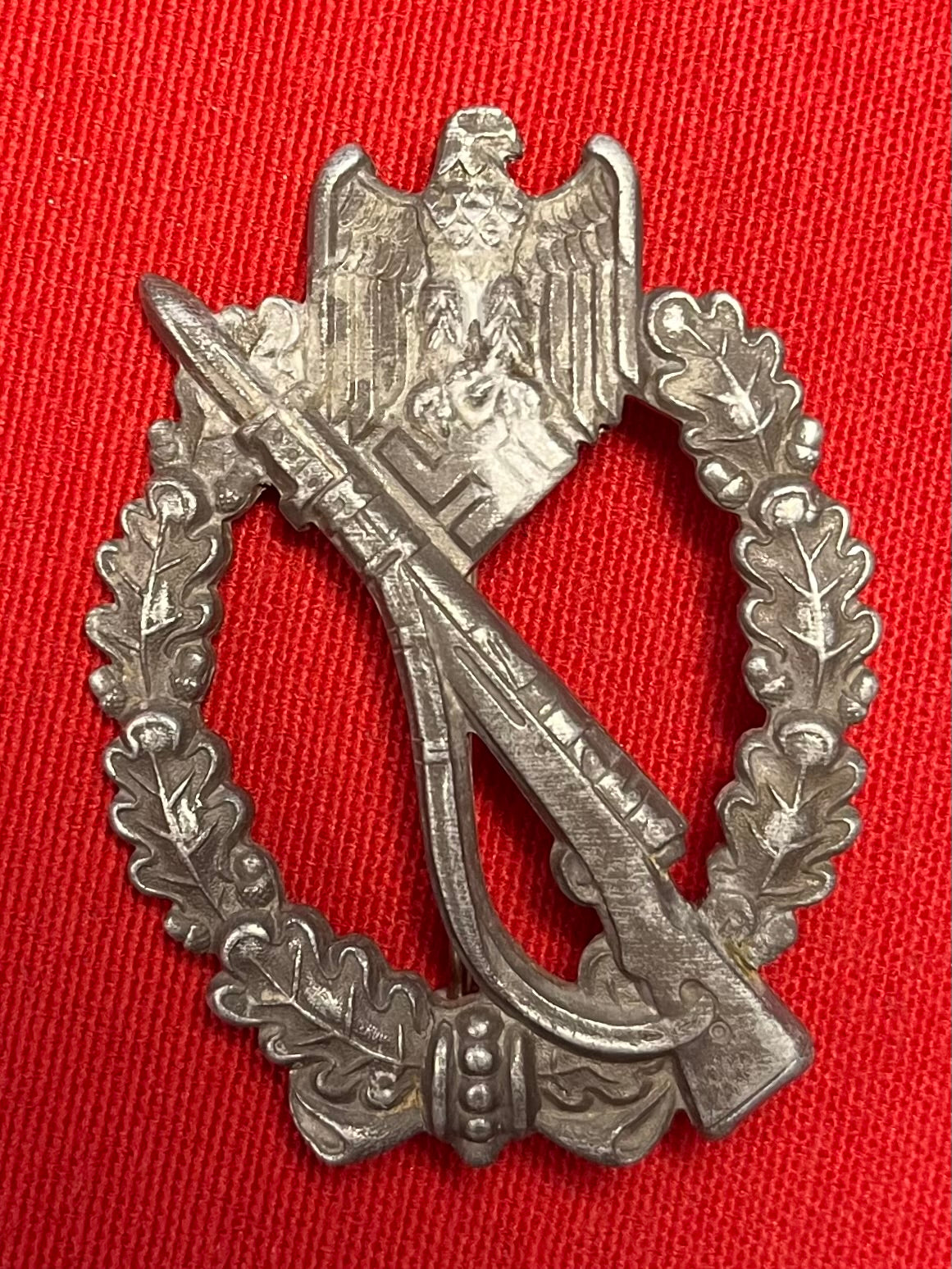 WW2 German Infantry Assault Badge “Rare” 3 Piece Maker Marked FLL