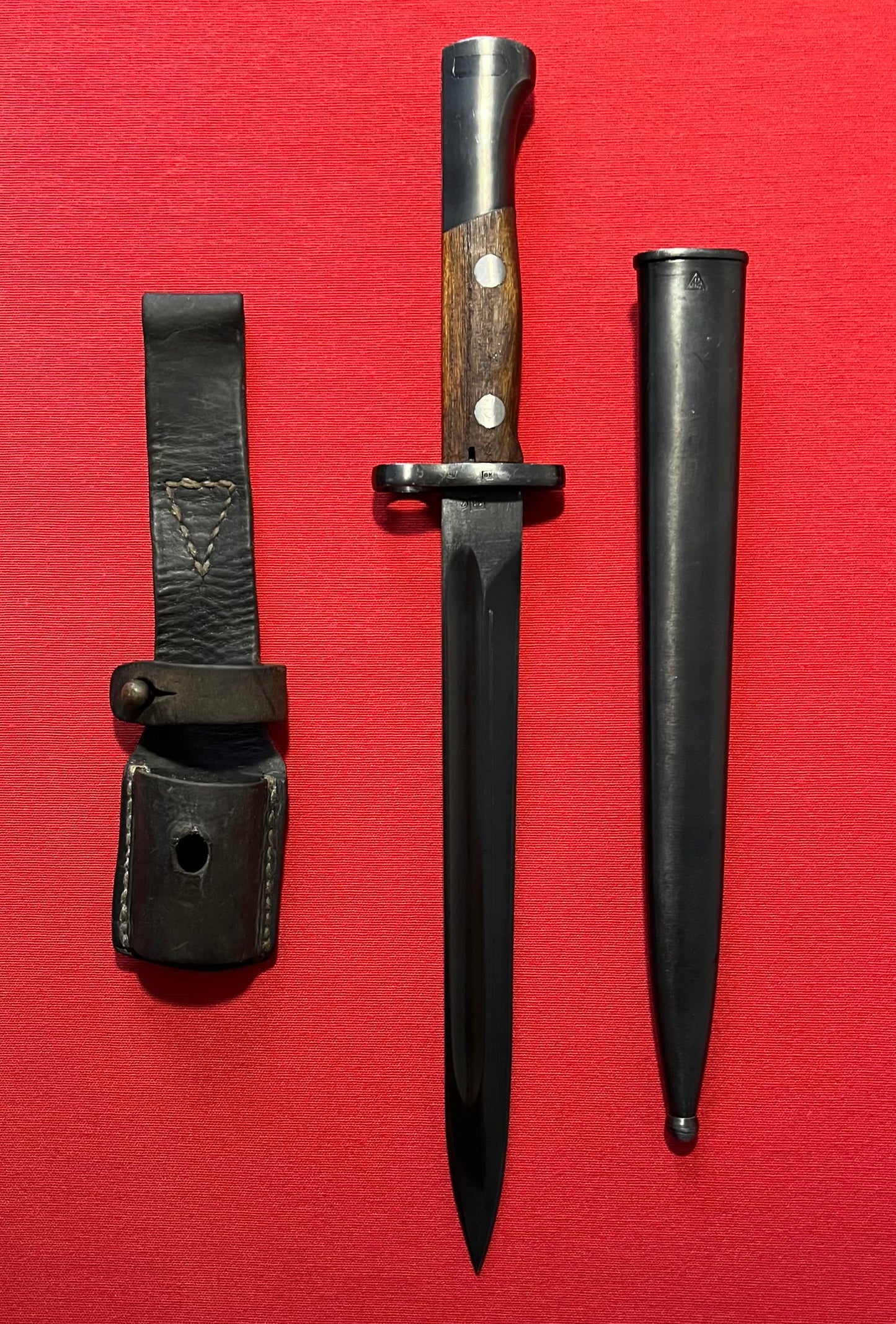 Yugo Yugoslavian M48 K98 Mauser Bayonet & Scabbard with Frog