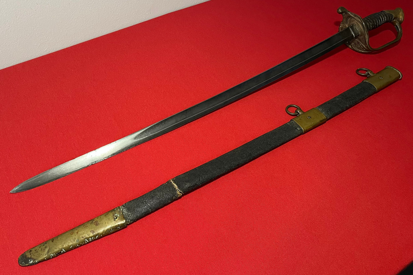 M1850 Civil War Foot Officer's Sword with Sharkskin Scabbard