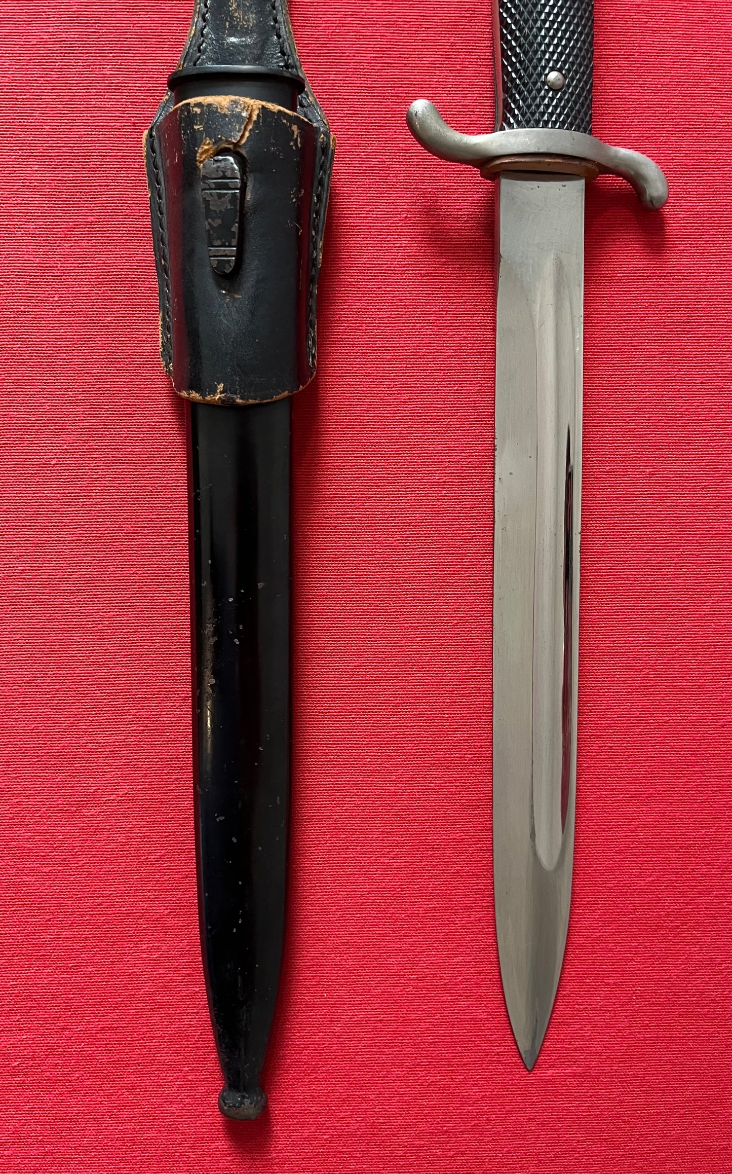 WW2 German Fire Police Dress Dagger & Scabbard with Frog