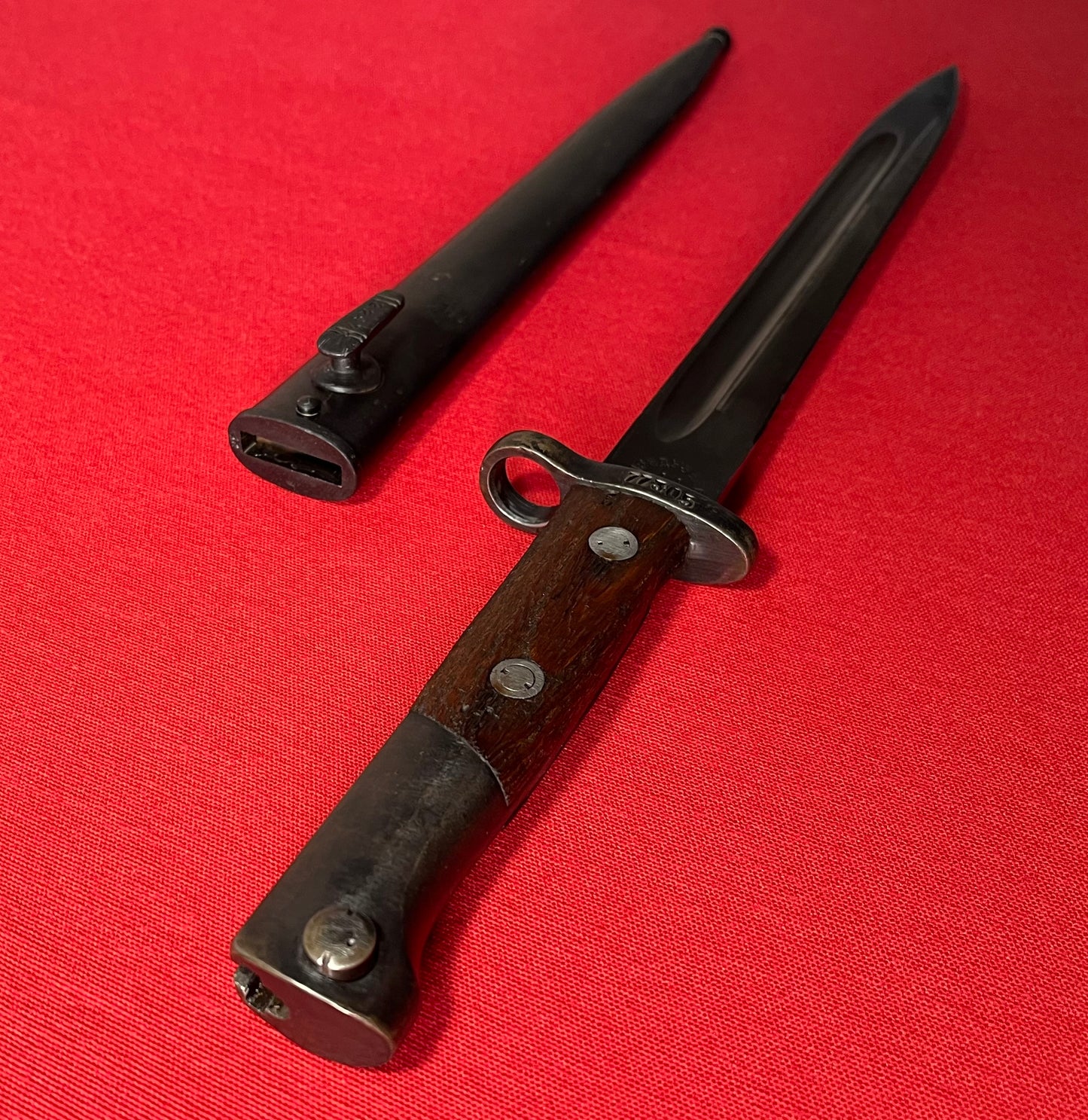 Yugo Yugoslavian M48 K98 Mauser Bayonet & Scabbard