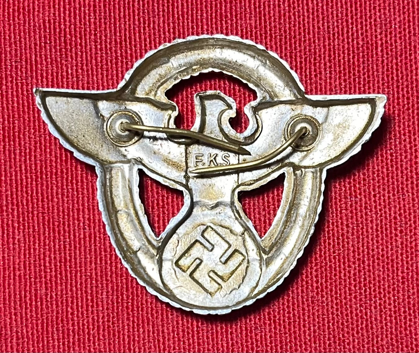 Original WW2 German NSDAP (NAZI PARTY) POLICE VISOR CAP EAGLE / Maker F.K.S