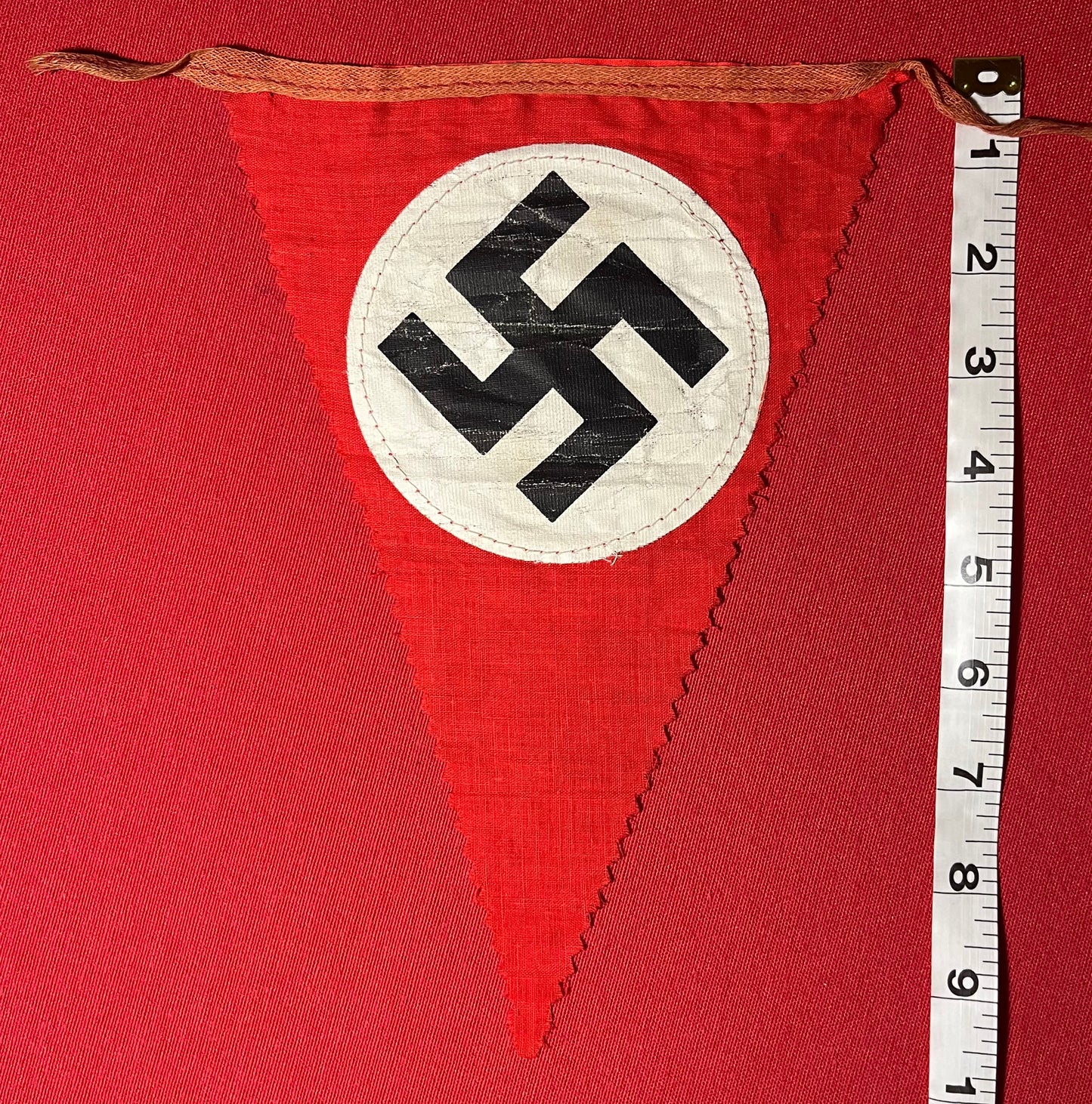 WWII Era German NSDAP (Nazi Party) Cloth Parade Pennant Type Flag