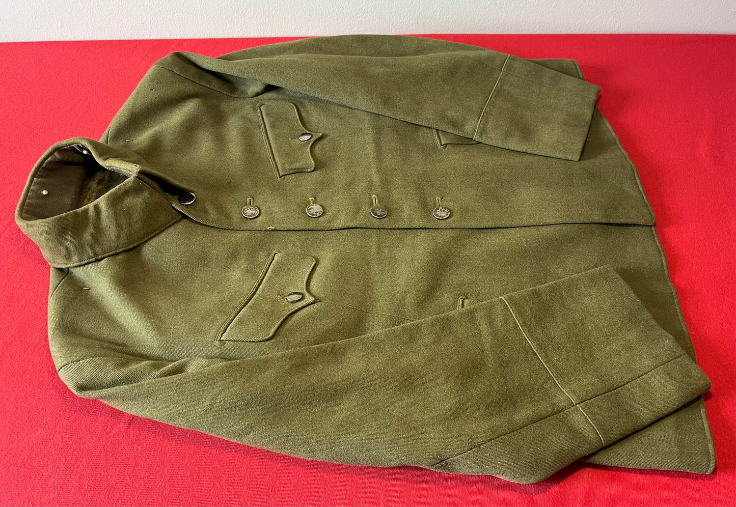 WW2 Japanese Army Uniform Tunic / Field Jacket with Note & Insignia Named