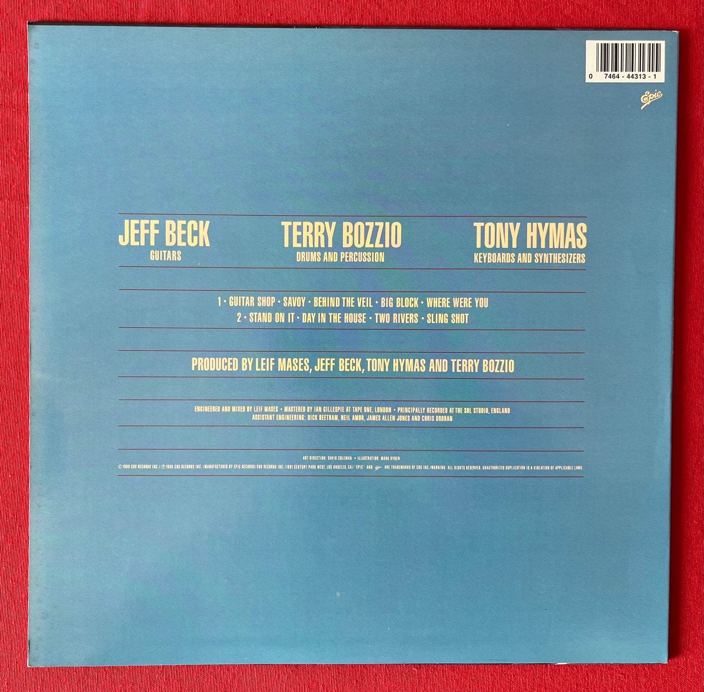 Jeff Beck's Guitar Shop with Terry Bozzio and Tony Hymas / LP / Record 1989 EPIC