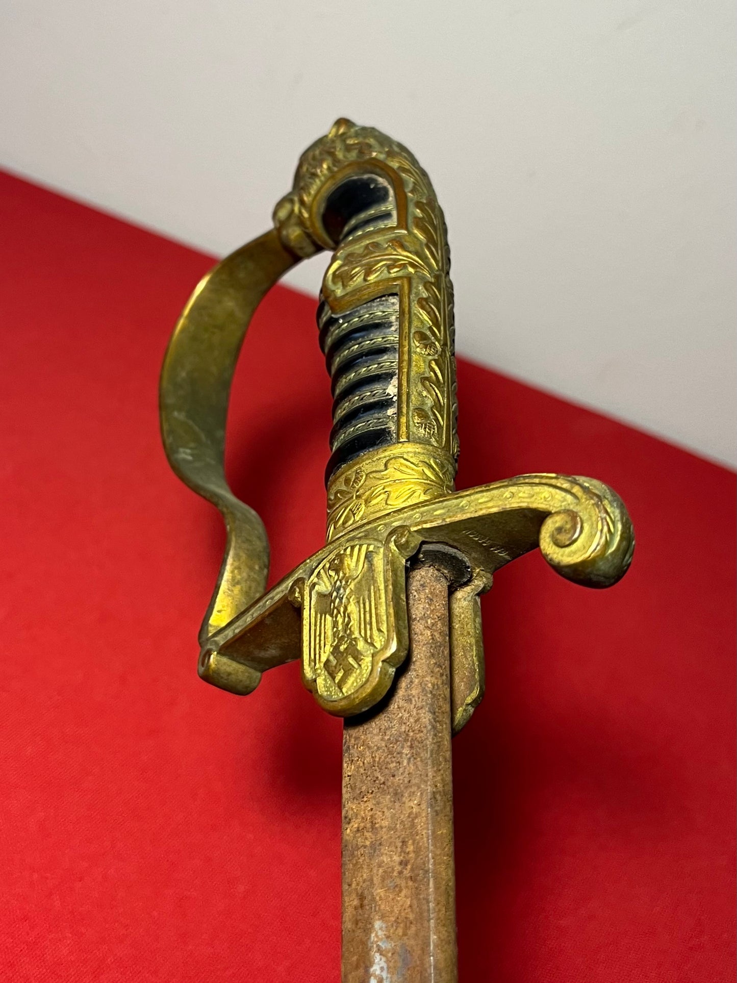 WW2 German Officer’s              Lion Head Sword by Ges Gesch 
(Relic) Battlefield Pickup