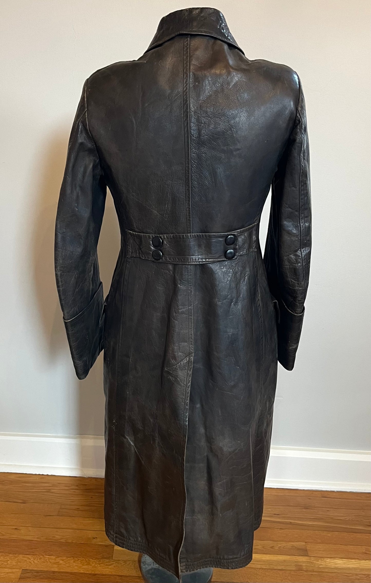 Authentic WW2 German Officers Leather Greatcoat / Overcoat