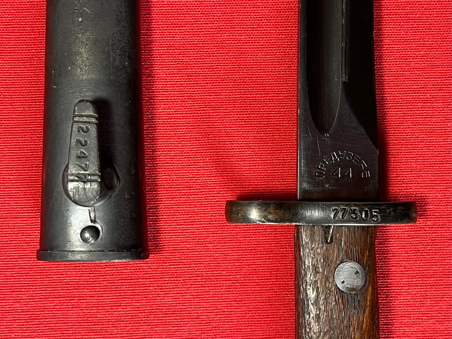 Yugo Yugoslavian M48 K98 Mauser Bayonet & Scabbard