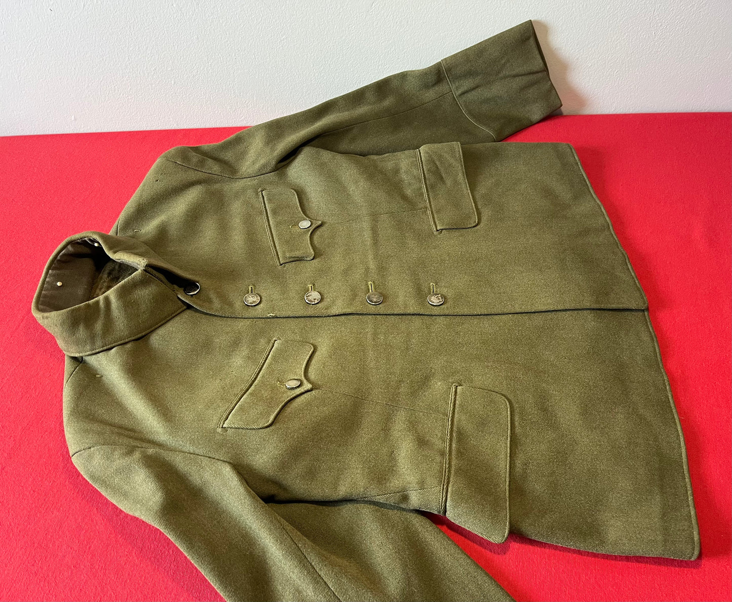 WW2 Japanese Army Uniform Tunic / Field Jacket with Note & Insignia Named