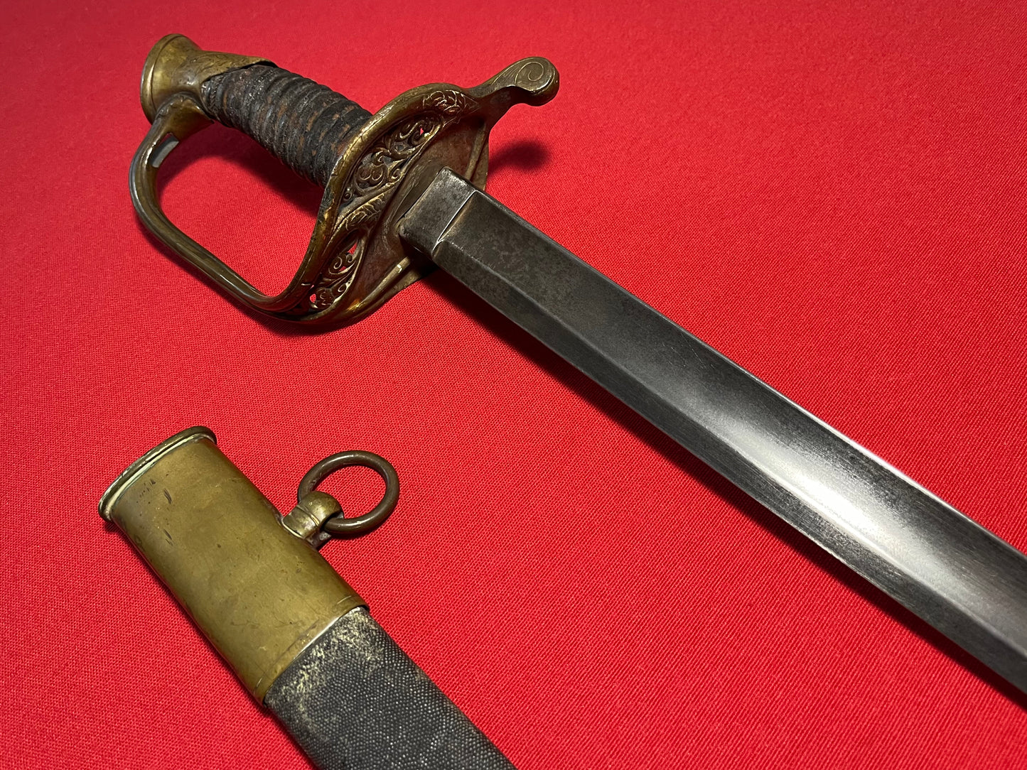 M1850 Civil War Foot Officer's Sword with Sharkskin Scabbard