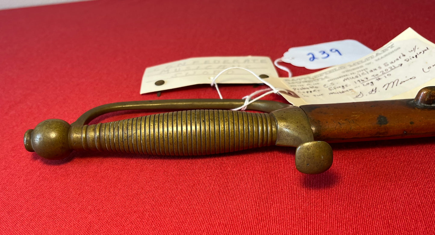 Rare / Confederate Musicians Sword by Boyle & Gamble / Battlefield M. Gettysburg