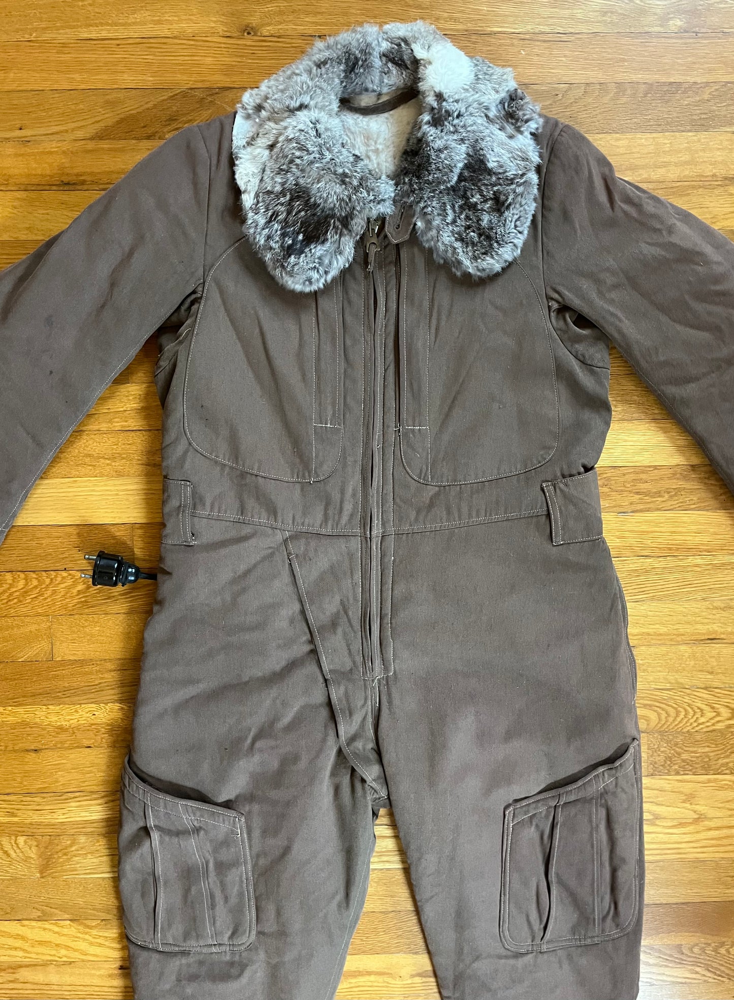 Rare WW2 Japanese Army Pilot's Winter Fur Lined Flight Suit