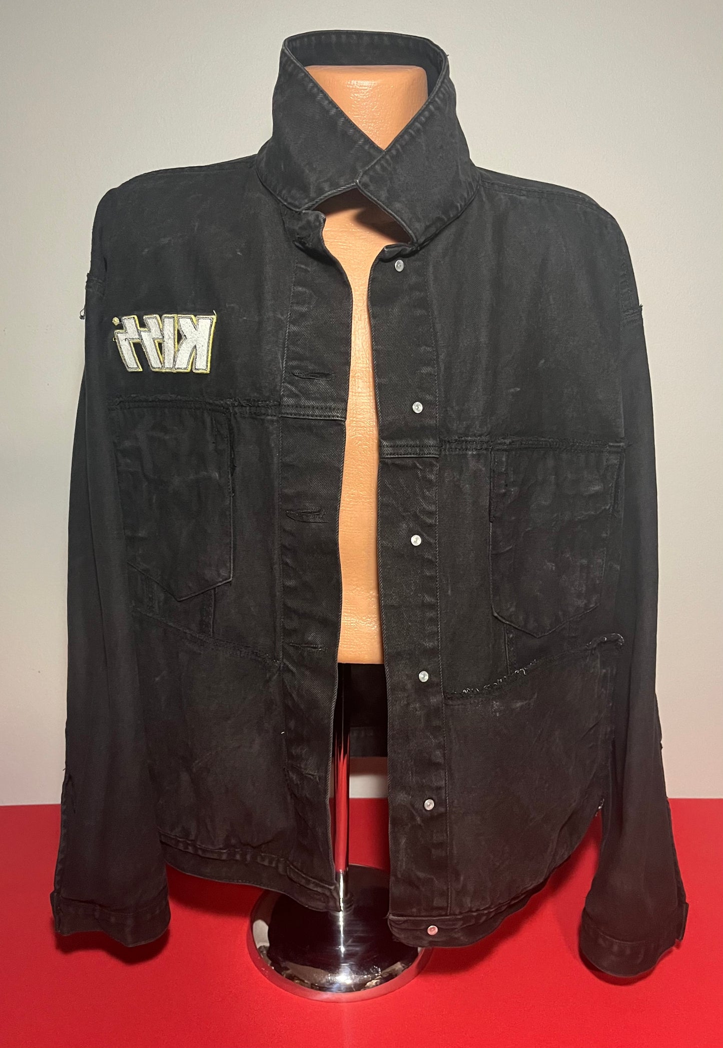 90's Vintage - Kiss Concert Tour Jean Jacket / Denim XL