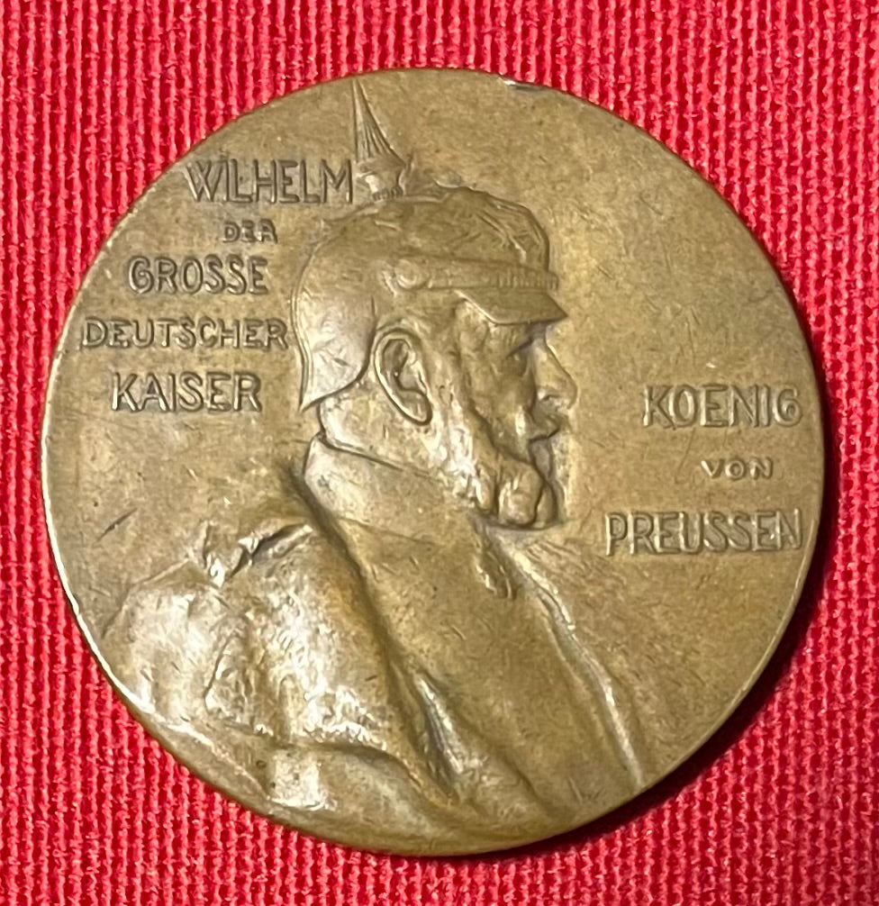 Pre WW1 1897 German Prussian Kaiser Wilhelm Memorial Medal (Made from Captured Cannons)