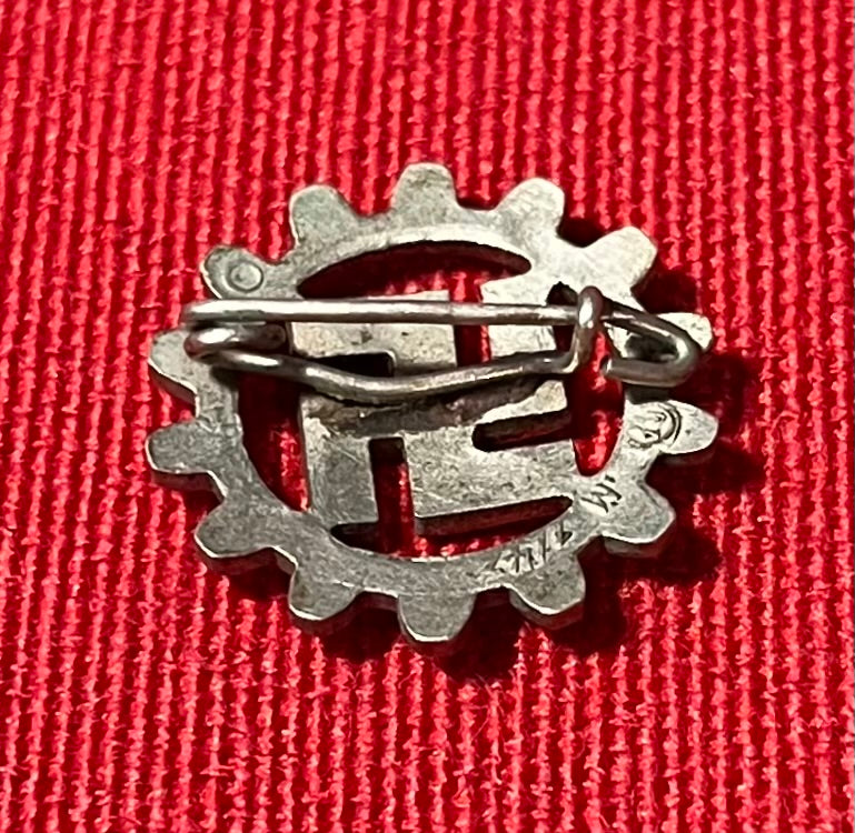 WW2 German NSDAP / DAF Party Membership Lapel Badge / RZM