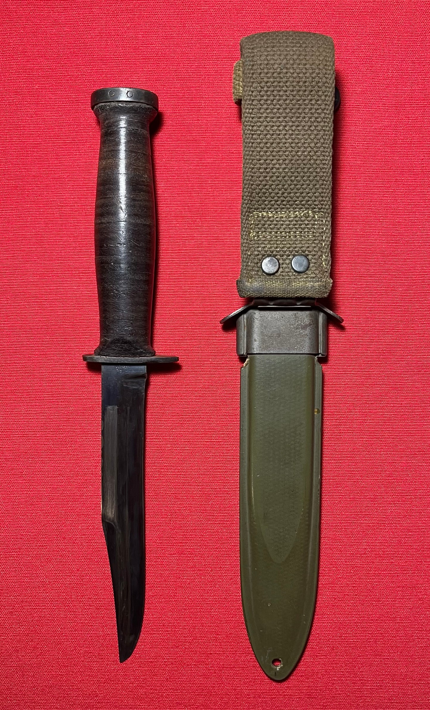 WW2 U.S. M3 Fighting Knife by Aerial with M8 Scabbard