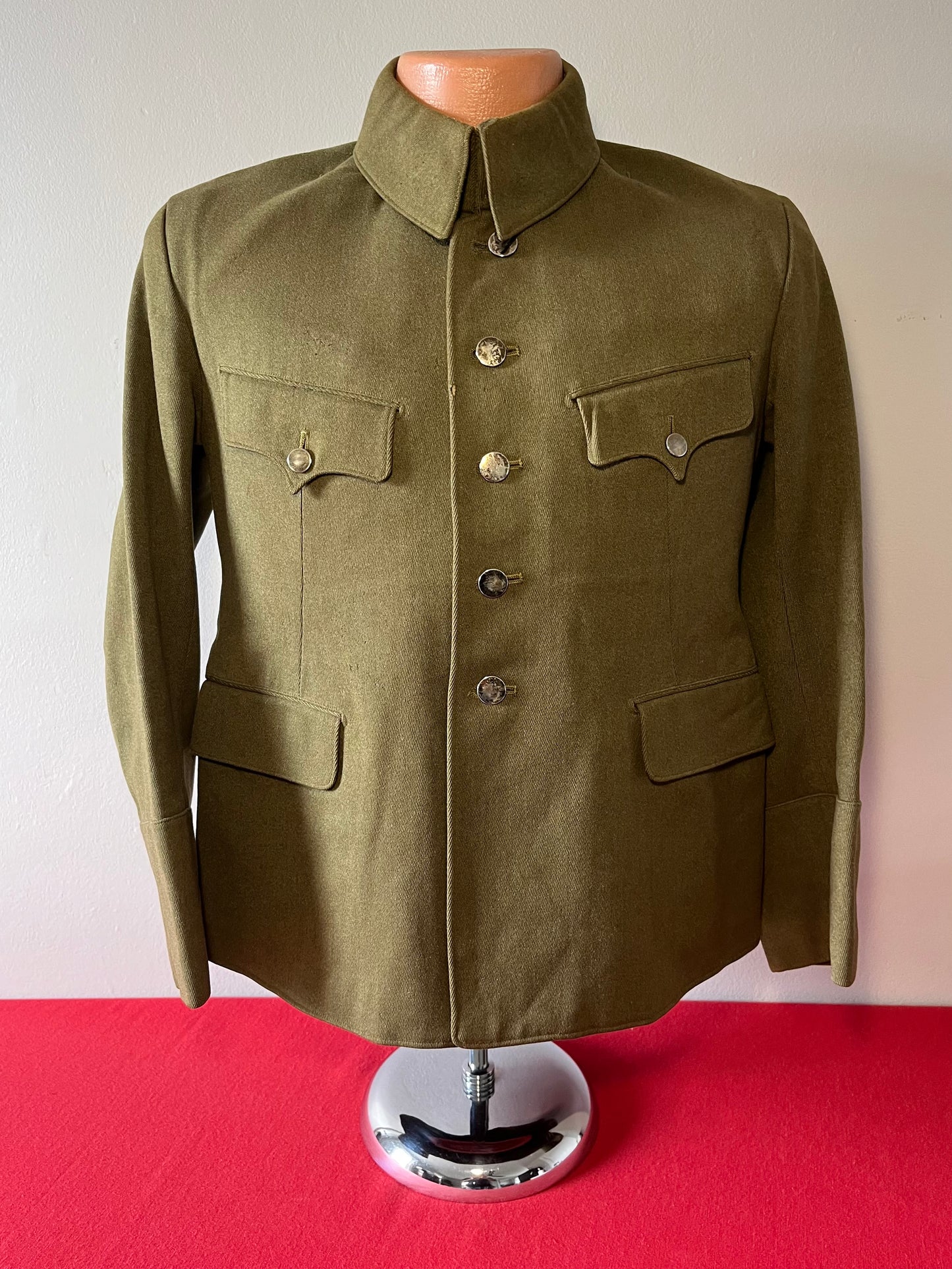 WW2 Japanese Army Uniform Tunic / Field Jacket with Note & Insignia Named