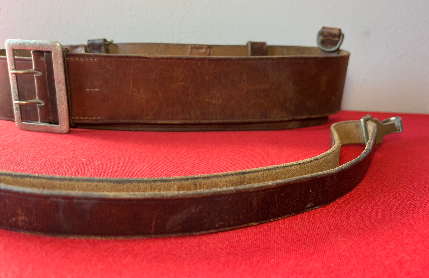 Authentic / WW2 German Political Leaders Belt & Cross Strap with Sword Hanger