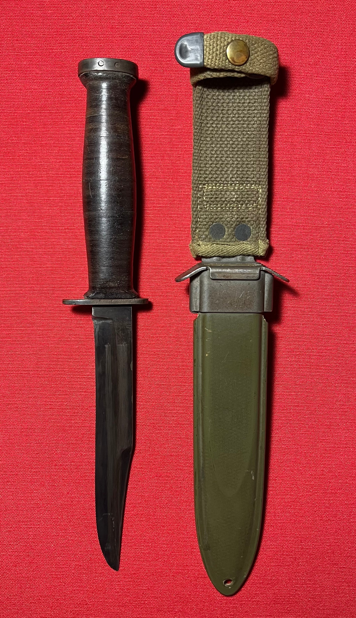 WW2 U.S. M3 Fighting Knife by Aerial with M8 Scabbard