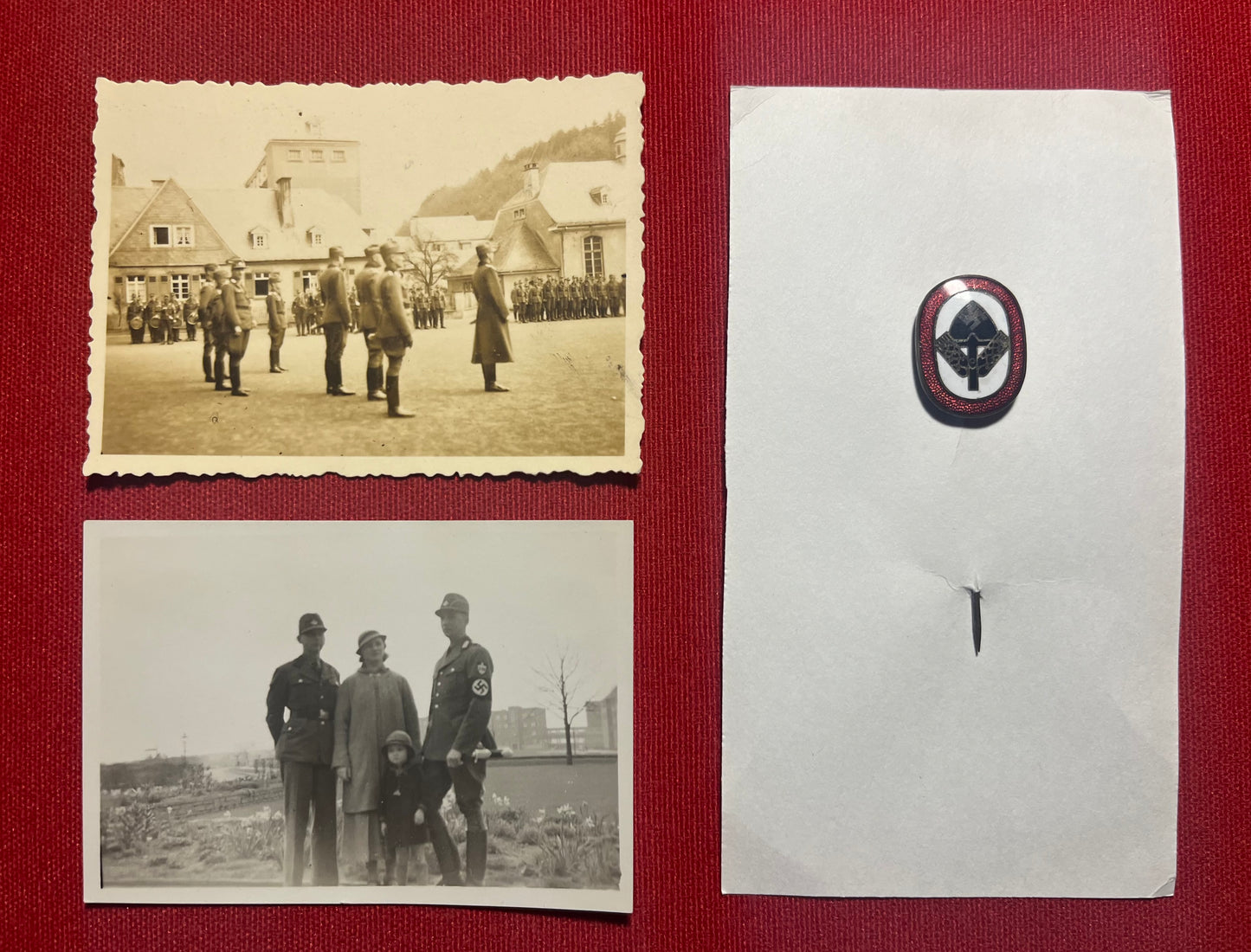 Authentic / WW2 German NSDAP (NAZI PARTY) RAD MEMBERS STICK PIN & Photos