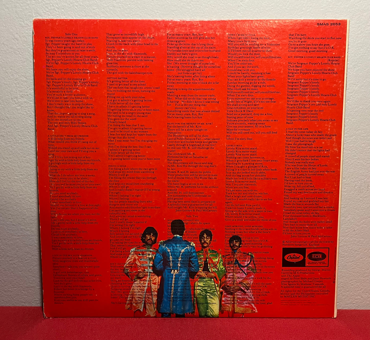 The Beatles- Sgt. Pepper’s Lonely Hearts Club Band / Vinyl Record LP / OG Stereo 2653