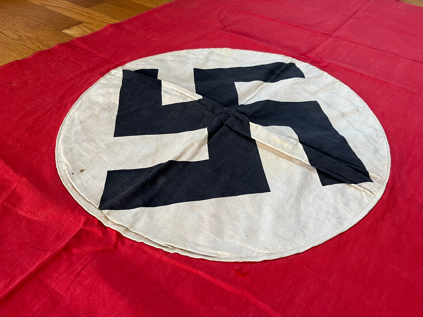 Original WW2 German Flag Banner Type (Large) Double Sided 4 FT 9 IN