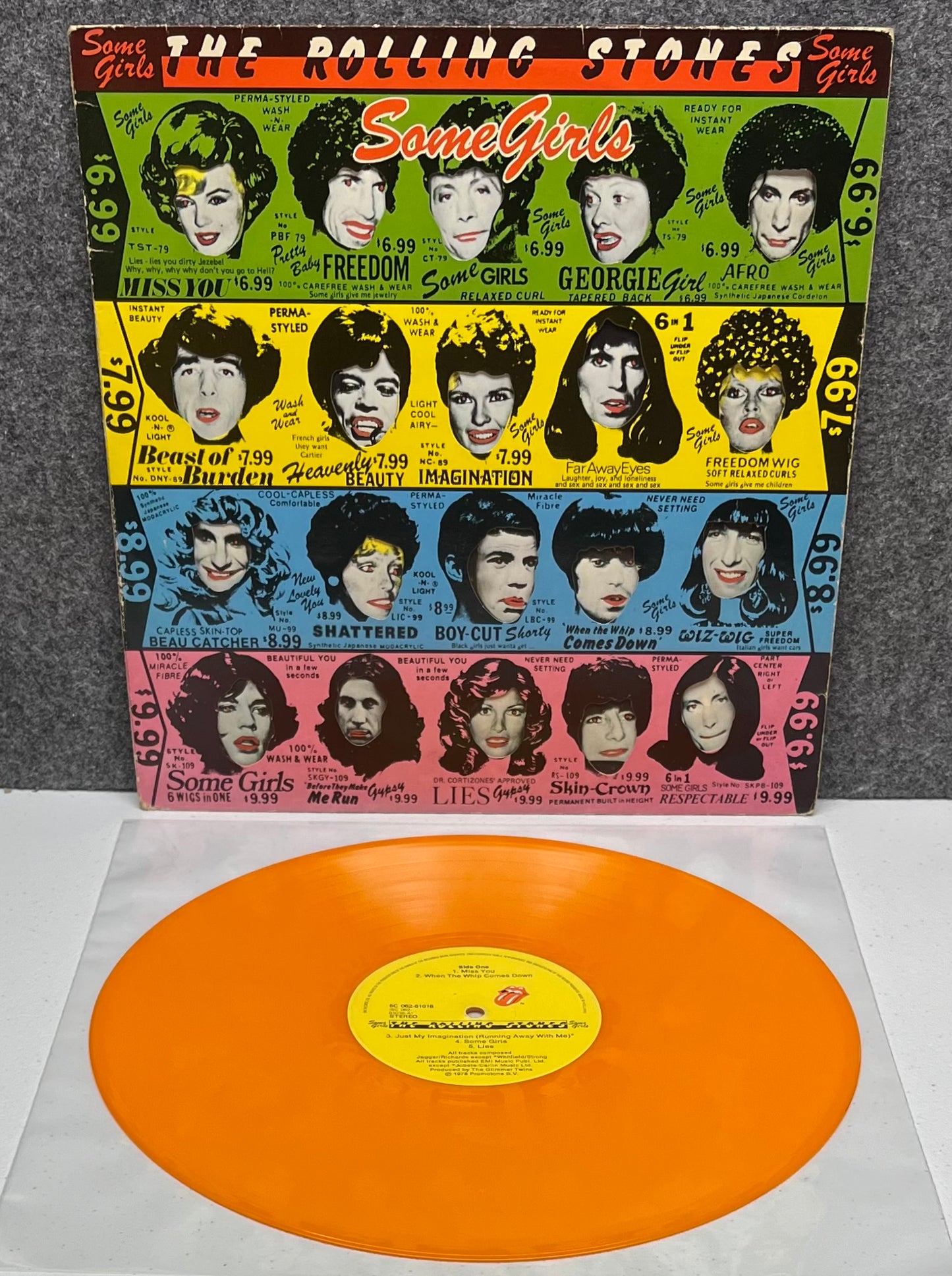 ROLLING STONES: Some Girls 1978 Import Orange Vinyl Rare Colored Version