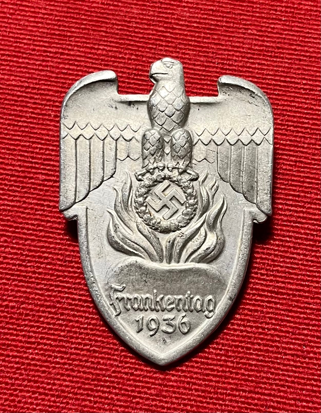 Original / German NSDAP 1936 GAU FRANKENTAG BADGE Tinnie