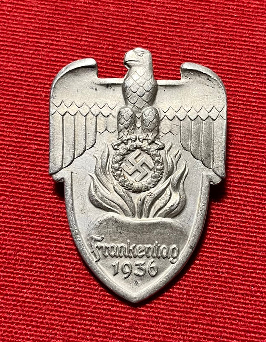 Original / German NSDAP 1936 GAU FRANKENTAG BADGE Tinnie