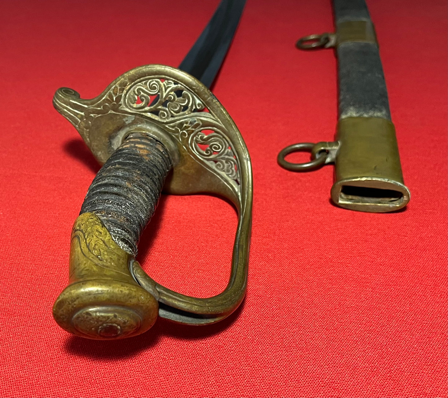 M1850 Civil War Foot Officer's Sword with Sharkskin Scabbard