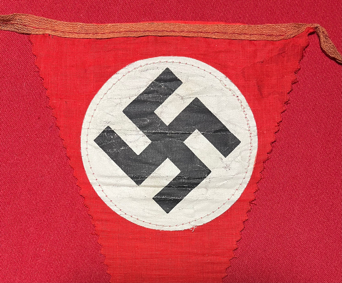 WWII Era German NSDAP (Nazi Party) Cloth Parade Pennant Type Flag