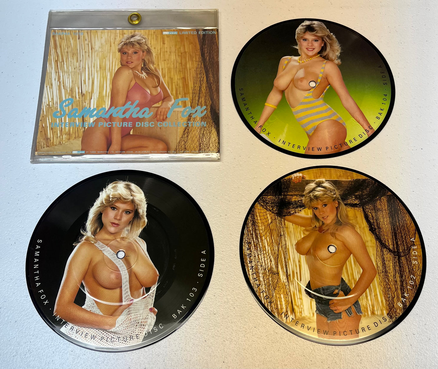 Samantha Fox - 7 Inch Vinyl Picture Disc Set of 3 / UK Import / RARE ADULT