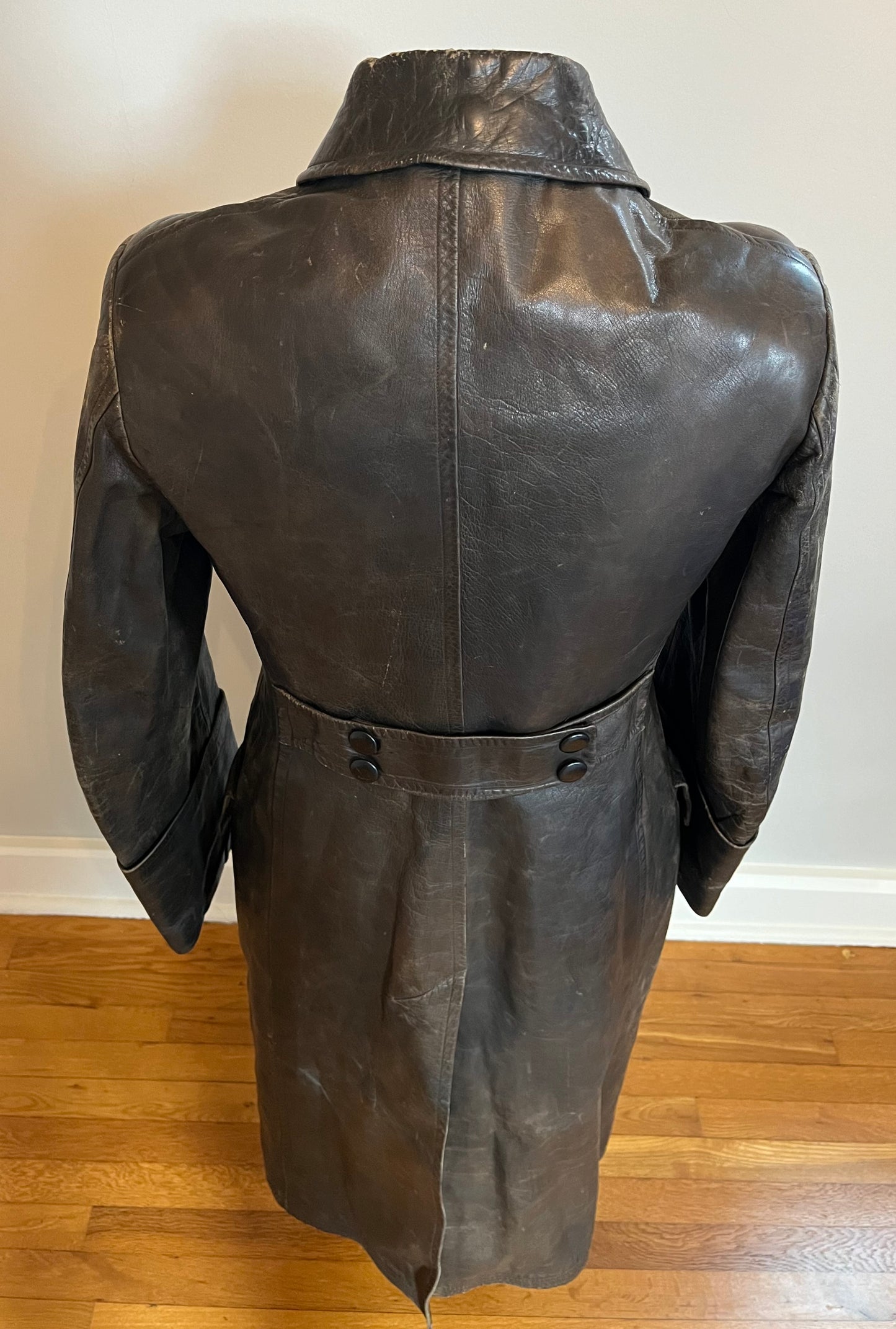 Authentic WW2 German Officers Leather Greatcoat / Overcoat