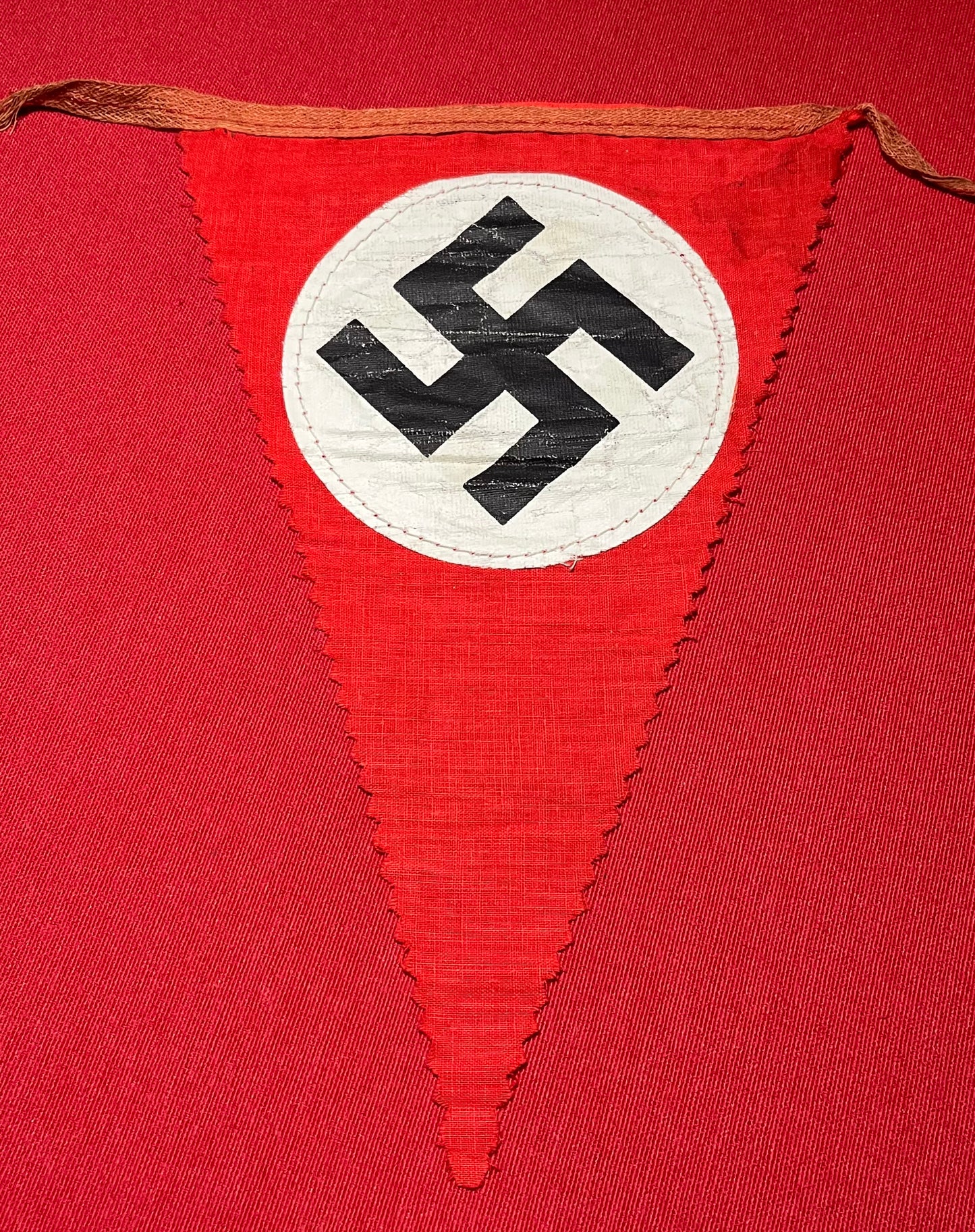 WWII Era German NSDAP (Nazi Party) Cloth Parade Pennant Type Flag