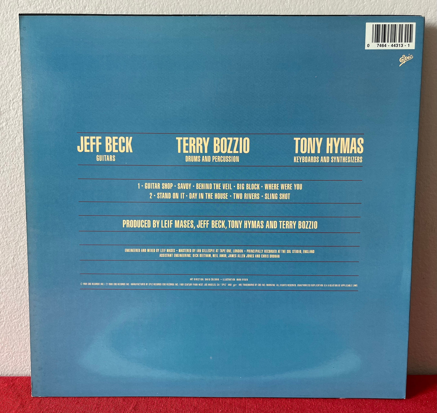 Jeff Beck's Guitar Shop with Terry Bozzio and Tony Hymas / LP / Record 1989 EPIC