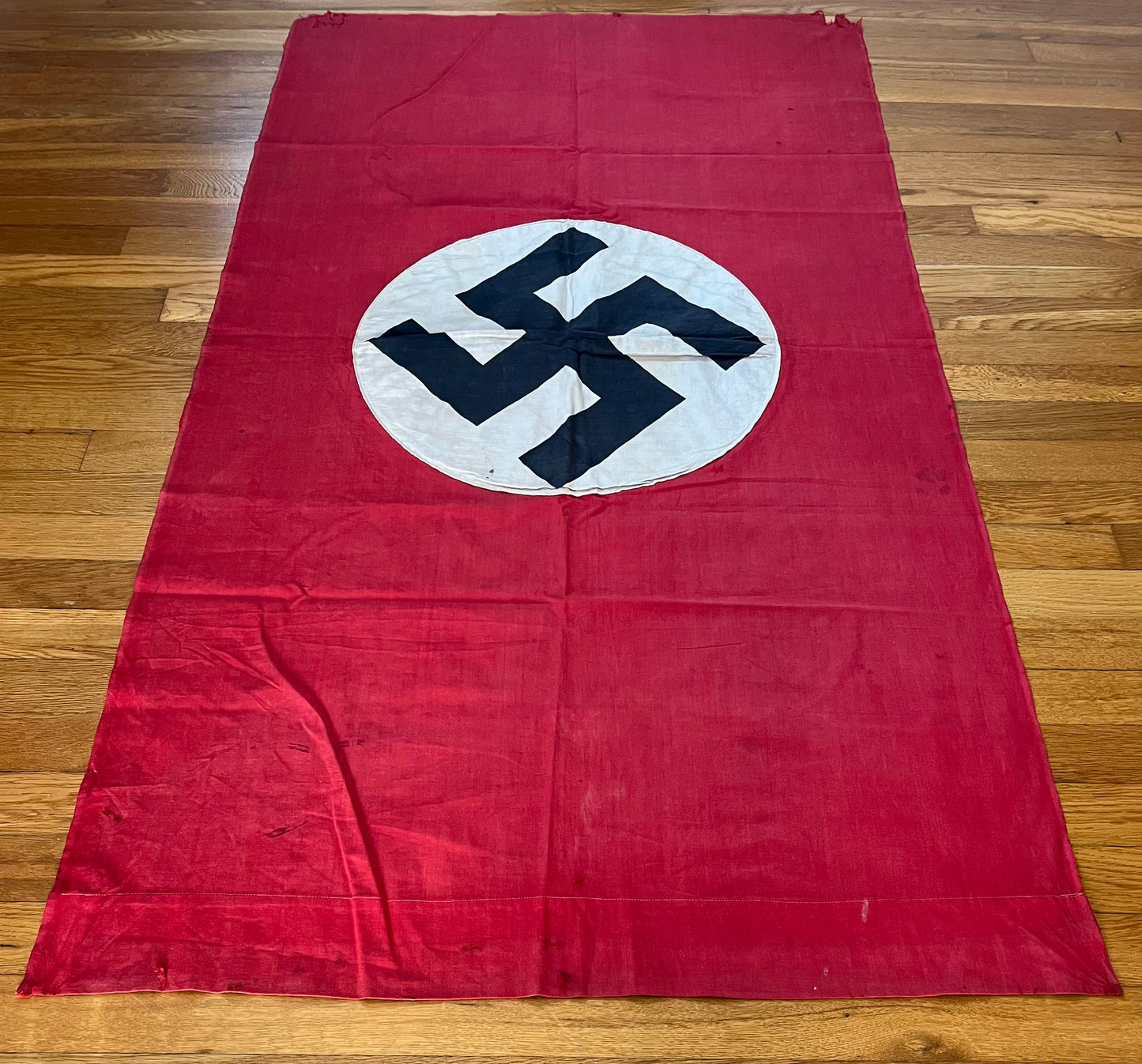 Original WW2 German Flag Banner Type (Large) Double Sided 4 FT 9 IN