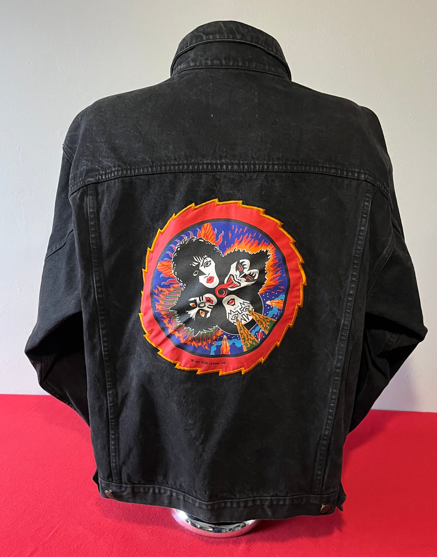 90's Vintage - Kiss Concert Tour Jean Jacket / Denim XL