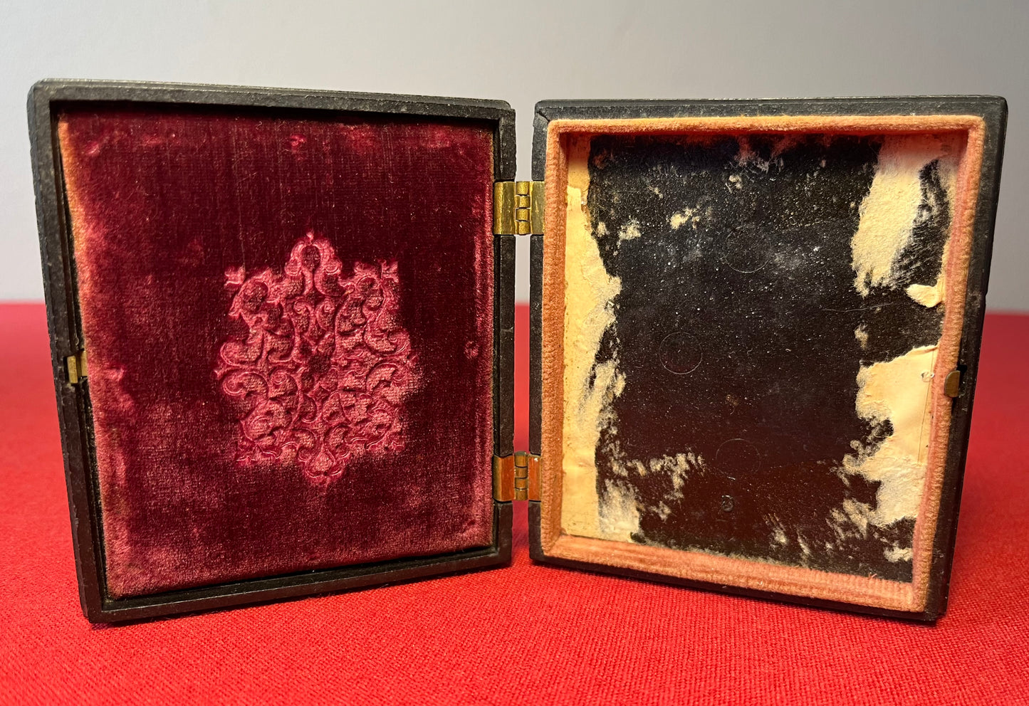 Civil War Soldier Image (Sixth Plate) Sitting In Great Coat Ambrotype