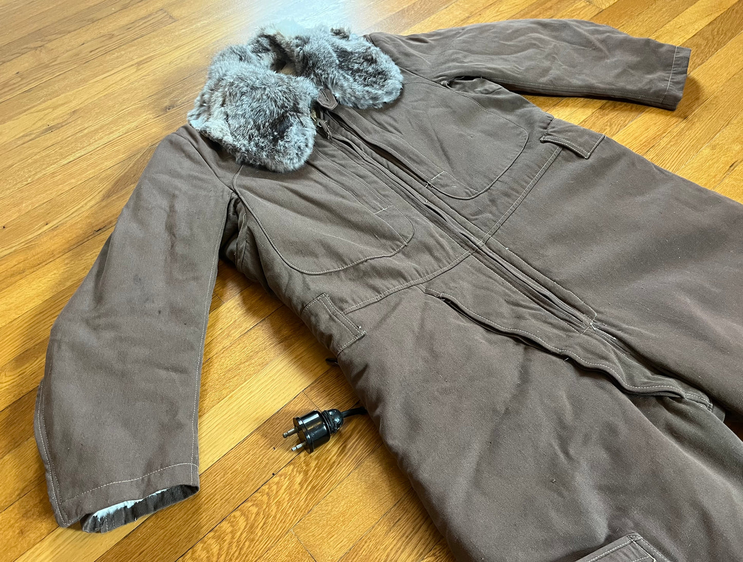 Rare WW2 Japanese Army Pilot's Winter Fur Lined Flight Suit