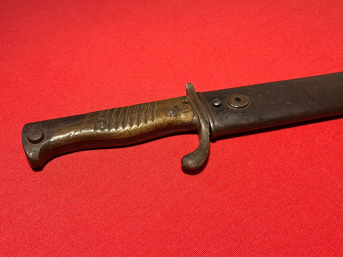 WW1 GERMAN M1898 98/05 "High Ear" Sawback Butcher Bayonet & Scabbard by V.C Shilling