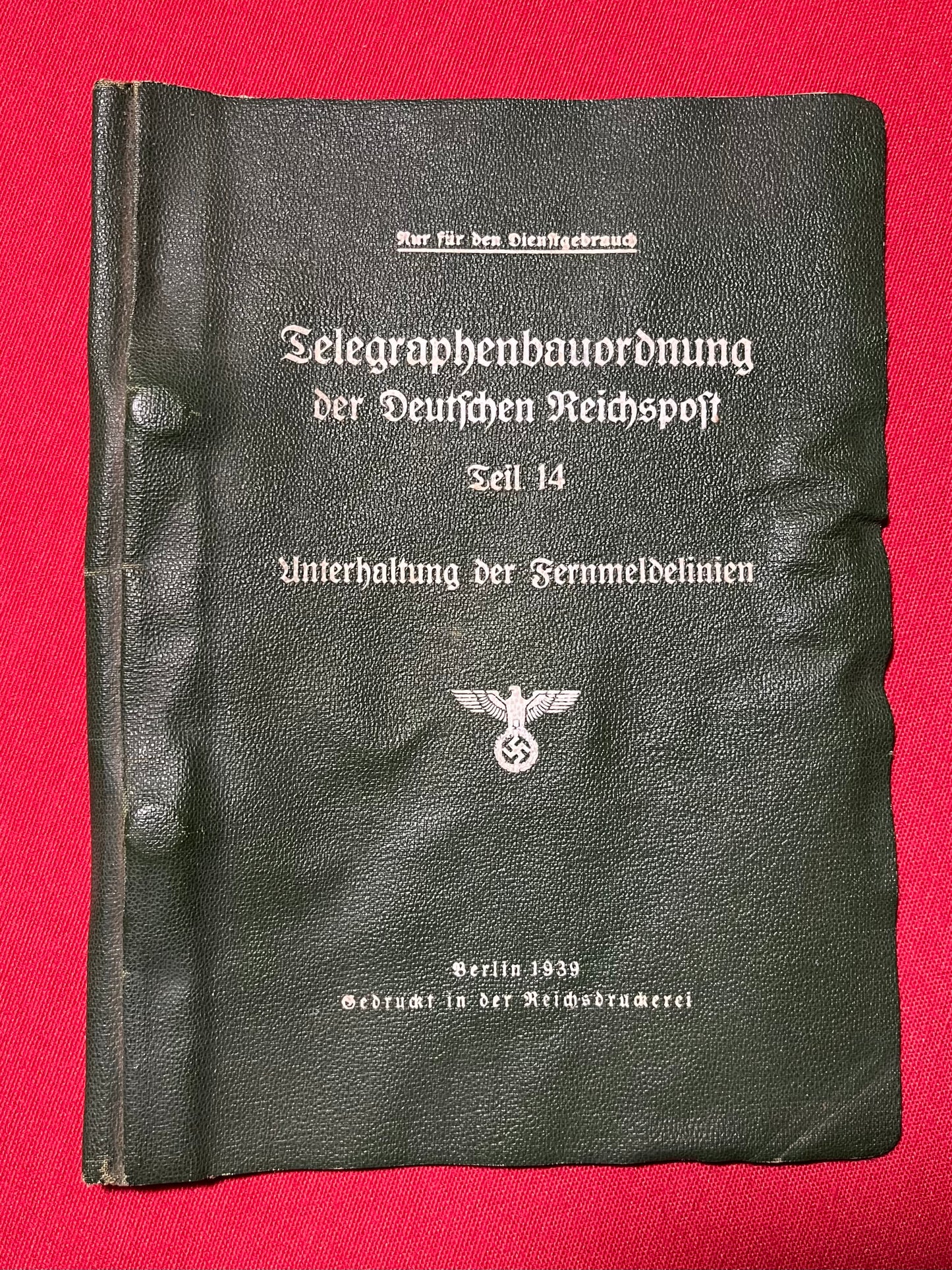 Original WW2 German (Reichspost) Postal Service Worker's Notebook