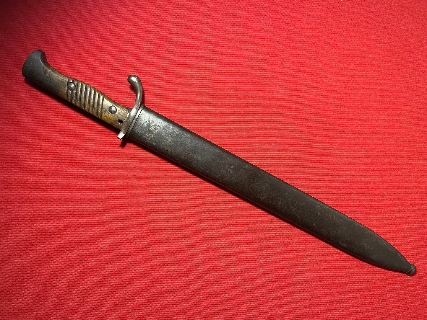 WW1 GERMAN M1898 98/05 "High Ear" Sawback Butcher Bayonet & Scabbard by V.C Shilling