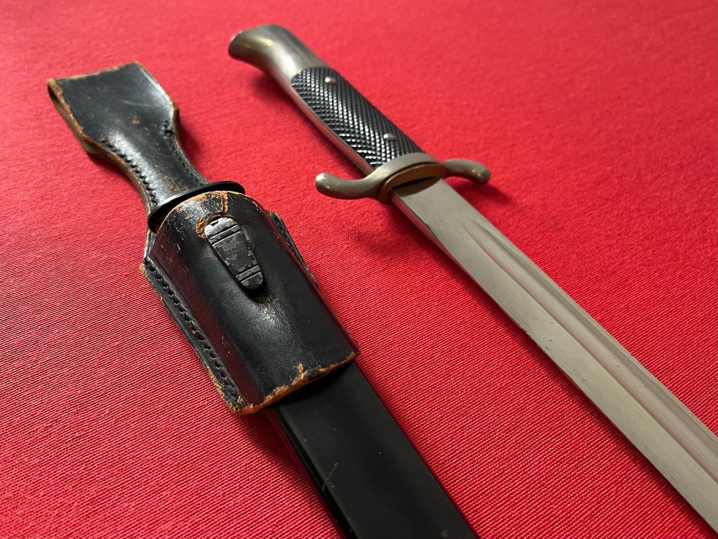 WW2 German Fire Police Dress Dagger & Scabbard with Frog