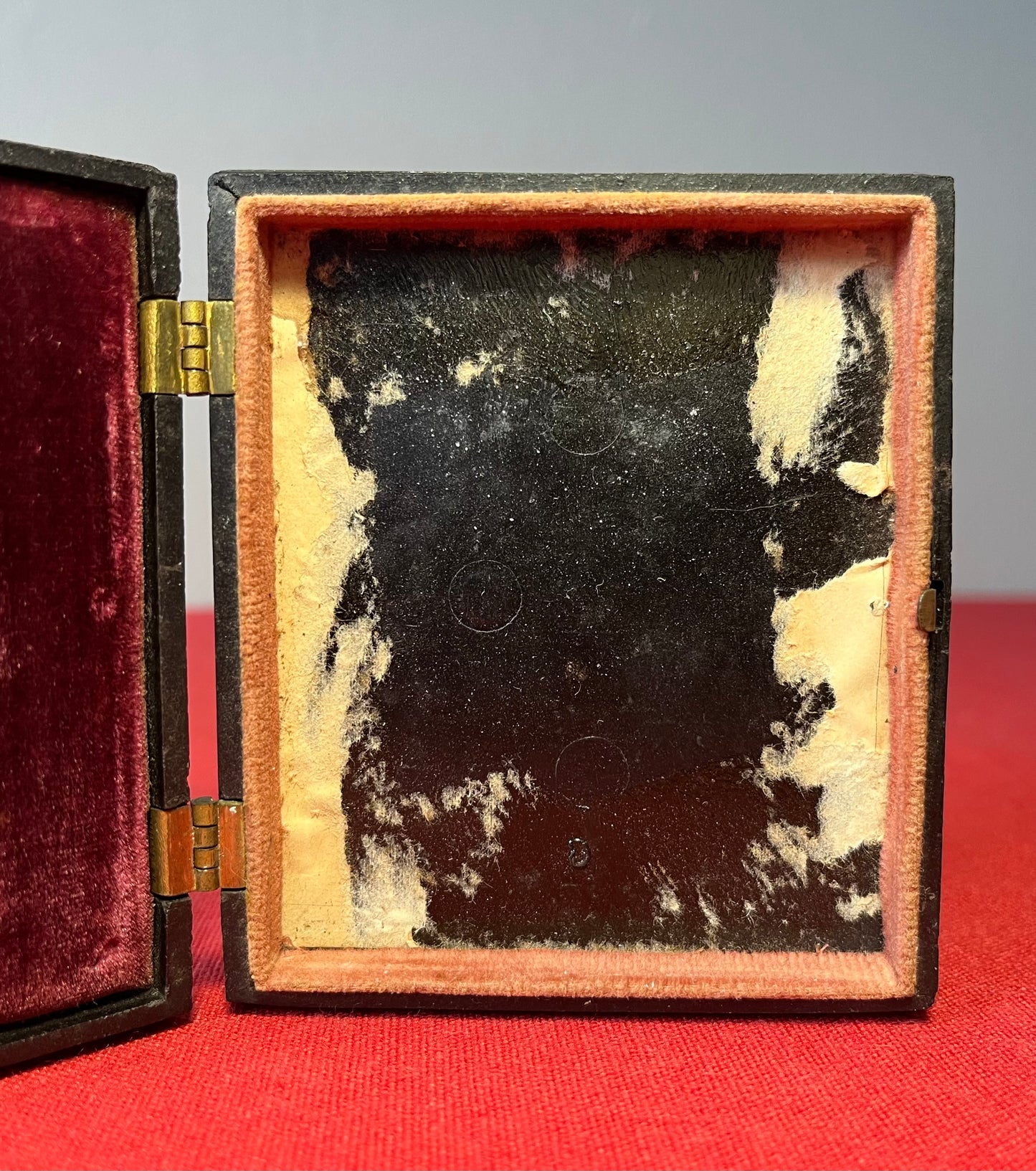 Civil War Soldier Image (Sixth Plate) Sitting In Great Coat Ambrotype