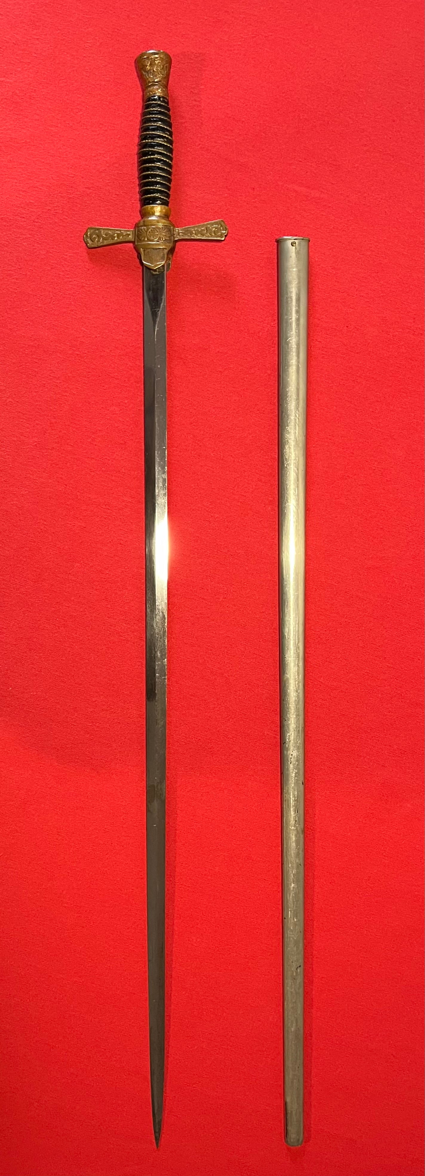 U.S. 1880's Cadet Sword & Scabbard / Indian War Era