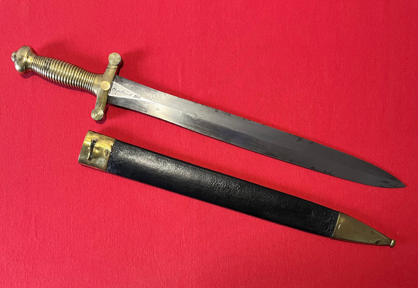 M1831 French Artillery Short Sword & Scabbard / Civil War Era