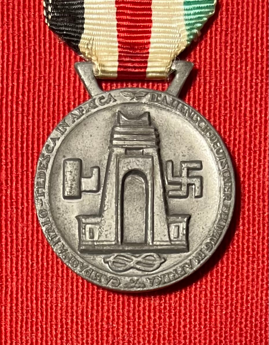 WW2 ITALIAN & GERMAN NORTH AFRICAN CAMPAIGN MEDAL BY LORIOLI OF MILAN