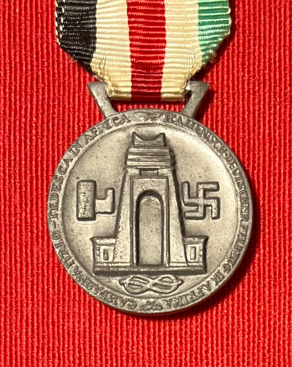 WW2 ITALIAN & GERMAN NORTH AFRICAN CAMPAIGN MEDAL BY LORIOLI OF MILAN