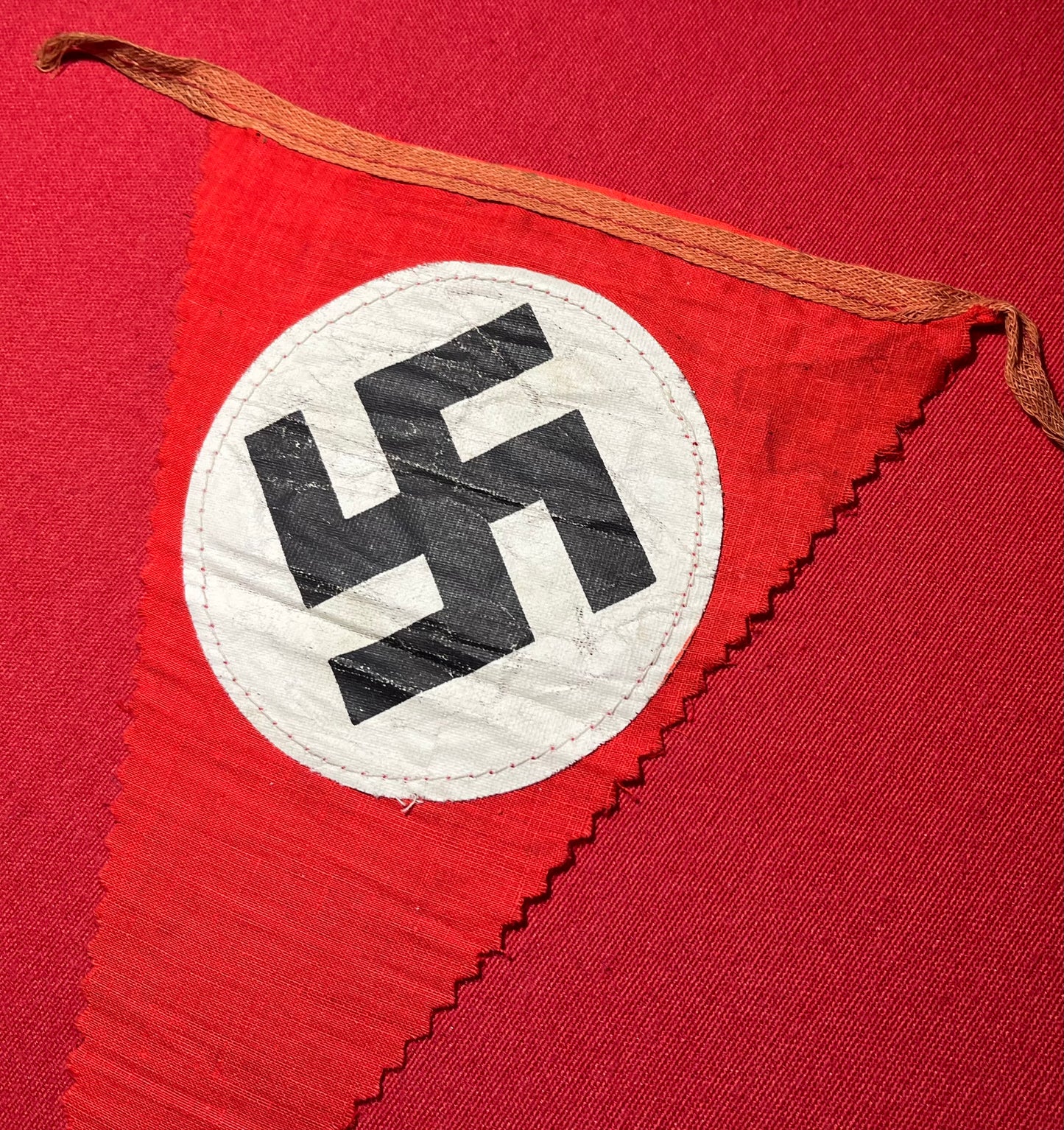 WWII Era German NSDAP (Nazi Party) Cloth Parade Pennant Type Flag