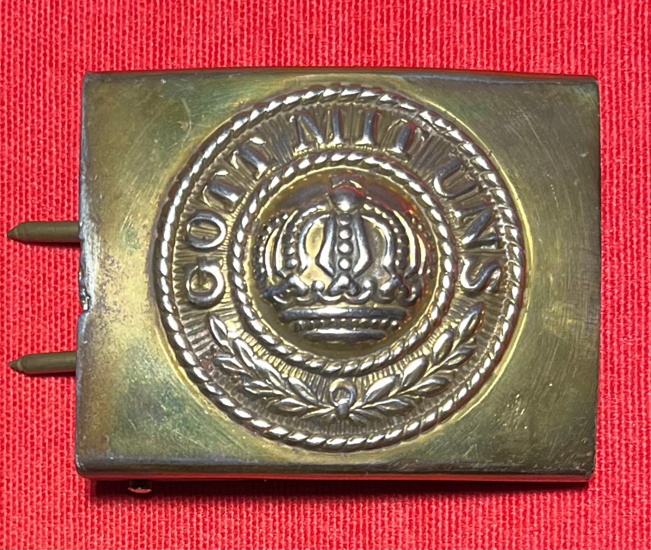 Authentic WWI German Prussian Belt Buckle "Gott Mit Uns" God Is With Us